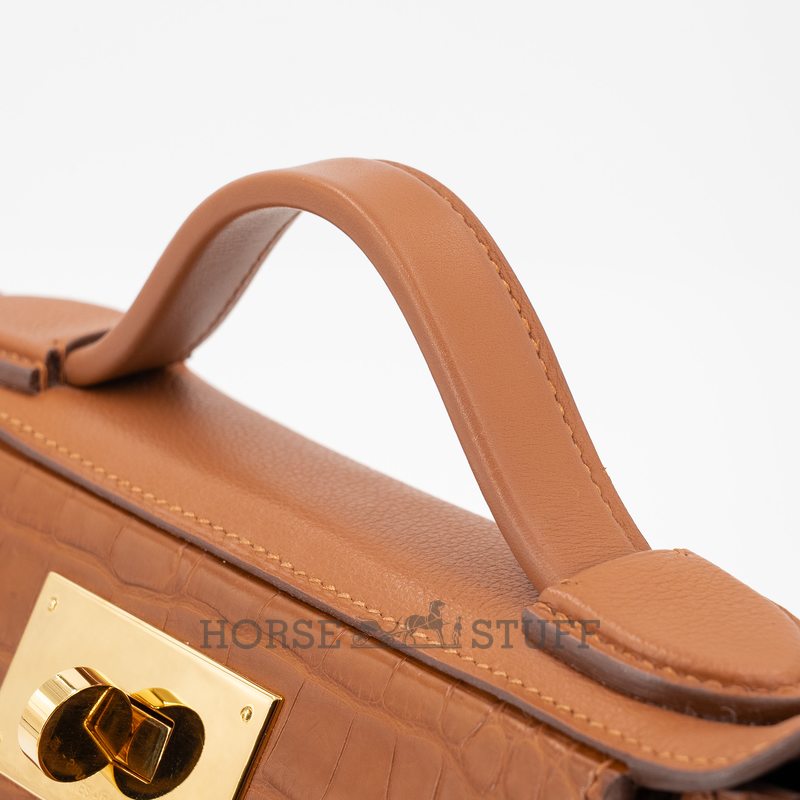 Hermès 24/24 Mini ( 21 ) Touch Gold Evercolor / Matte Crocodile Alligator GHW