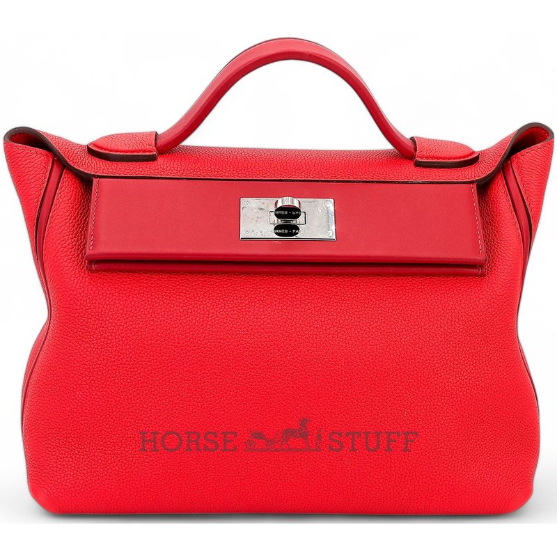 Hermès 24/24 29 Rouge de Coeur / Rouge Piment Swift PHW