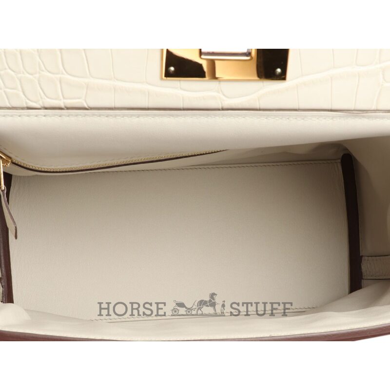 Hermès 24/24 29 Touch Beton Togo / Matte Crocodile Alligator GHW