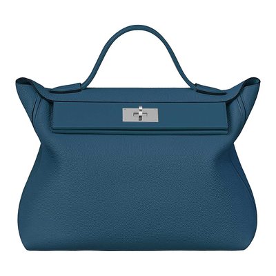 Hermès 24/24 35 Deep Blue Taurillon PHW