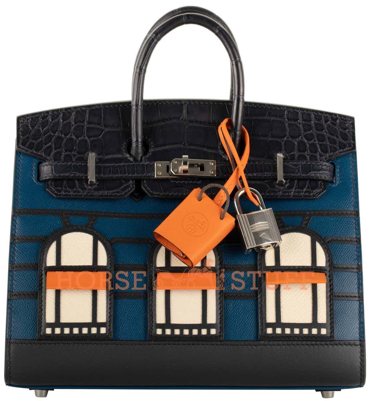 Hermès Kelly Limited Edition 32 Noir (Black)/Bleu Saphir Sellier Epsom —  The French Hunter