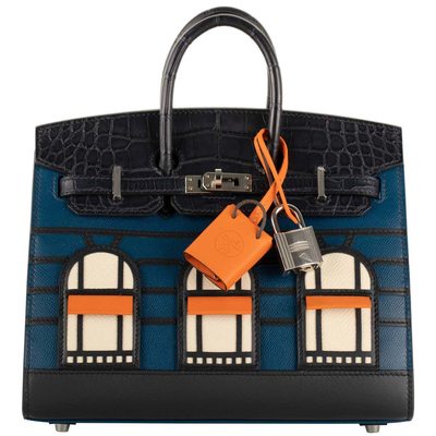 Hermès Birkin Sellier 20 Limited Edition Super Rare Faubourg ( House ) Blue Veau Madame / Epsom / Sombrero / Swift / Matte Crocodile Alligator PHW