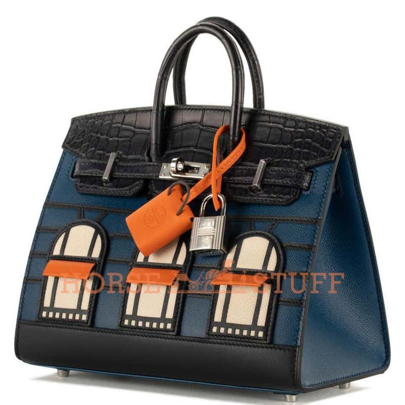 Hermès Birkin Sellier 20 Limited Edition Super Rare Faubourg ( House ) Blue Veau Madame / Epsom / Sombrero / Swift / Matte Crocodile Alligator PHW