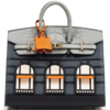 Hermès Birkin Sellier 20 Limited Edition Super Rare Faubourg ( House ) Rainy Days Blue Veau Madame / Epsom / Sombrero / Swift / Matte Crocodile Alligator PHW