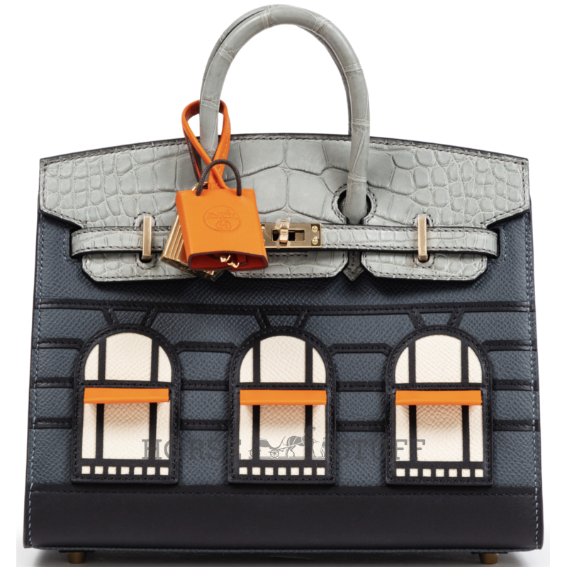 Hermès Birkin Sellier 20 Limited Edition Super Rare Faubourg ( House ) Rainy Days Blue Veau Madame / Epsom / Sombrero / Swift / Matte Crocodile Alligator PHW