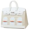 Hermès Birkin Sellier 20 Limited Edition Super Rare Faubourg ( House ) Snowy White Clemence / Matte Crocodile Alligator / Sombrero / Chèvre PHW