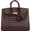 Hermès Birkin Sellier 20 Havane Matte Crocodile Alligator GHW