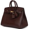 Hermès Birkin Sellier 20 Havane Matte Crocodile Alligator GHW