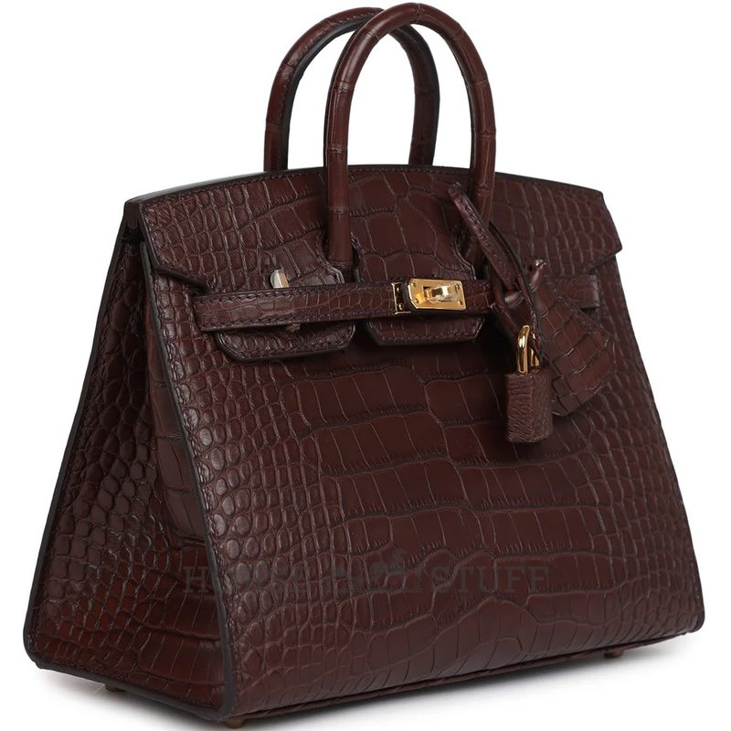 Hermès Birkin Sellier 20 Havane Matte Crocodile Alligator GHW