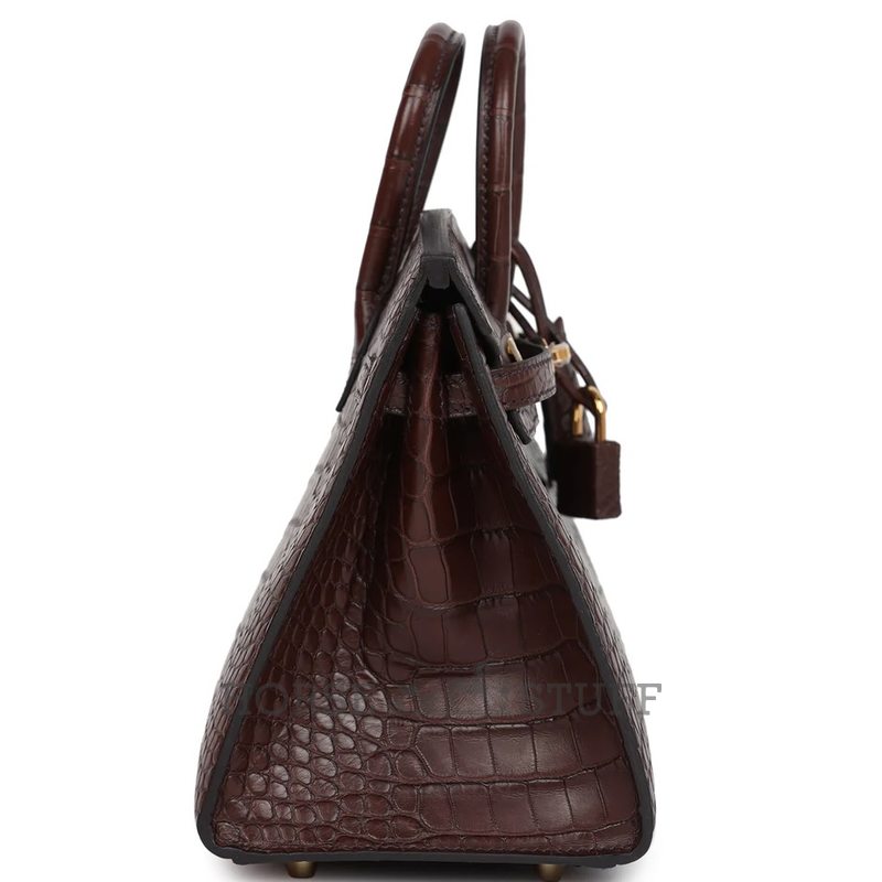 Hermès Birkin Sellier 20 Havane Matte Crocodile Alligator GHW