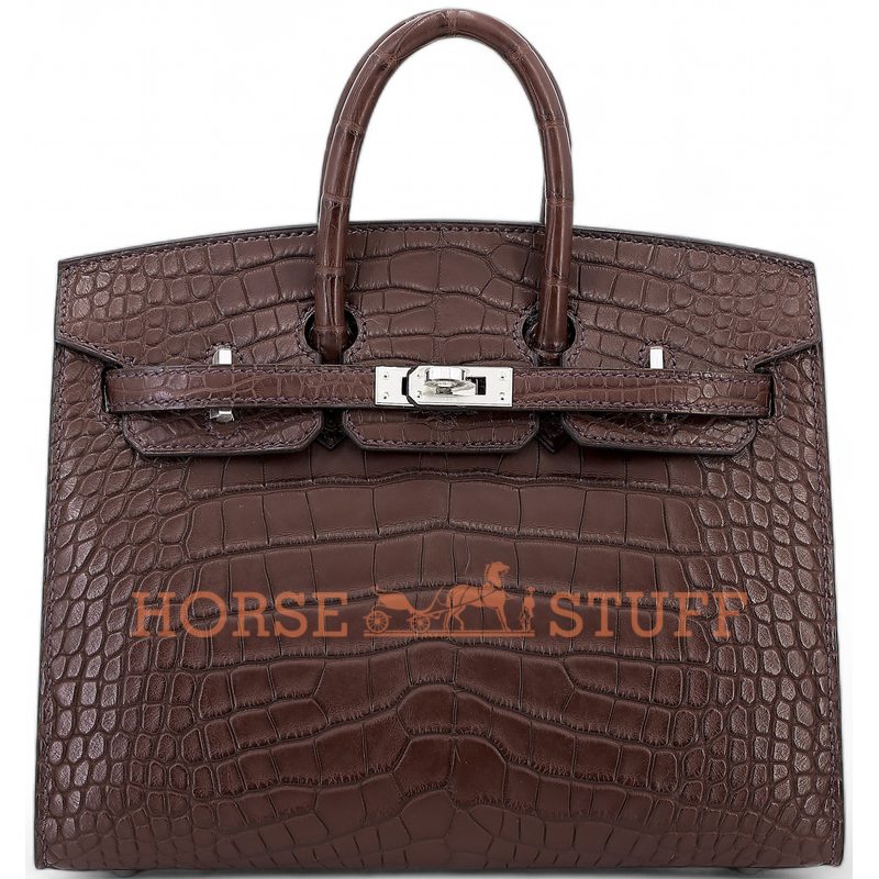 Hermès Birkin Sellier 20 Havane Matte Crocodile Alligator PHW