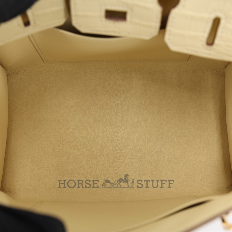 Hermès Birkin Sellier 20 Vanilla Matte Crocodile Alligator GHW