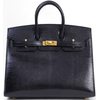 Hermès Birkin Sellier 20 Black Shiny Niloticus Lizard GHW