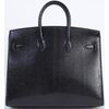 Hermès Birkin Sellier 20 Black Shiny Niloticus Lizard GHW