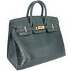 Hermès Birkin Sellier 20 Vert Cypress Shiny Niloticus Lizard GHW