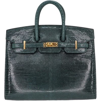 Hermès Birkin Sellier 20 Vert Cypress Shiny Niloticus Lizard GHW