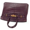 Hermès Birkin 25 Amethyst Matte Crocodile Alligator GHW