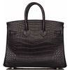 Hermès Birkin 25 Black Matte Crocodile Alligator PHW