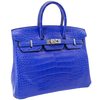 Hermès Birkin 25 Blue Electrique Matte Crocodile Alligator PHW