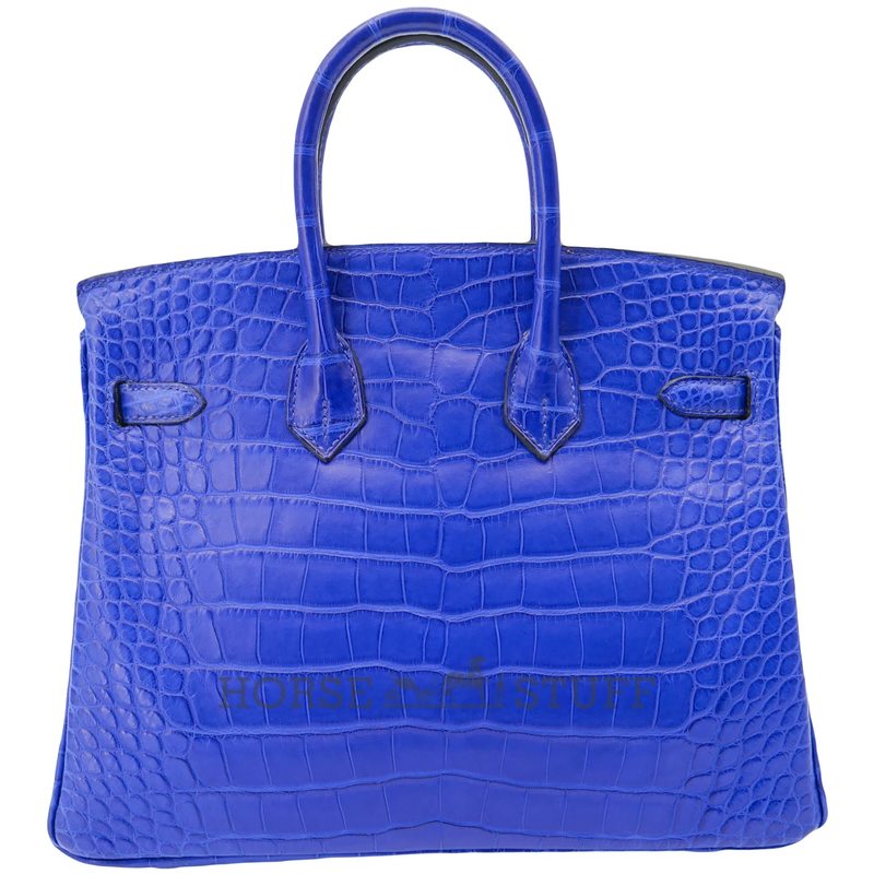 Hermès Birkin 25 Blue Electrique Matte Crocodile Alligator PHW
