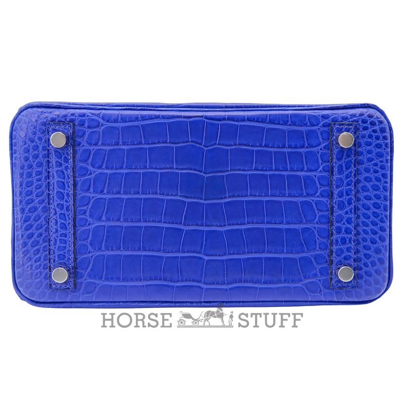 Hermès Birkin 25 Blue Electrique Matte Crocodile Alligator PHW