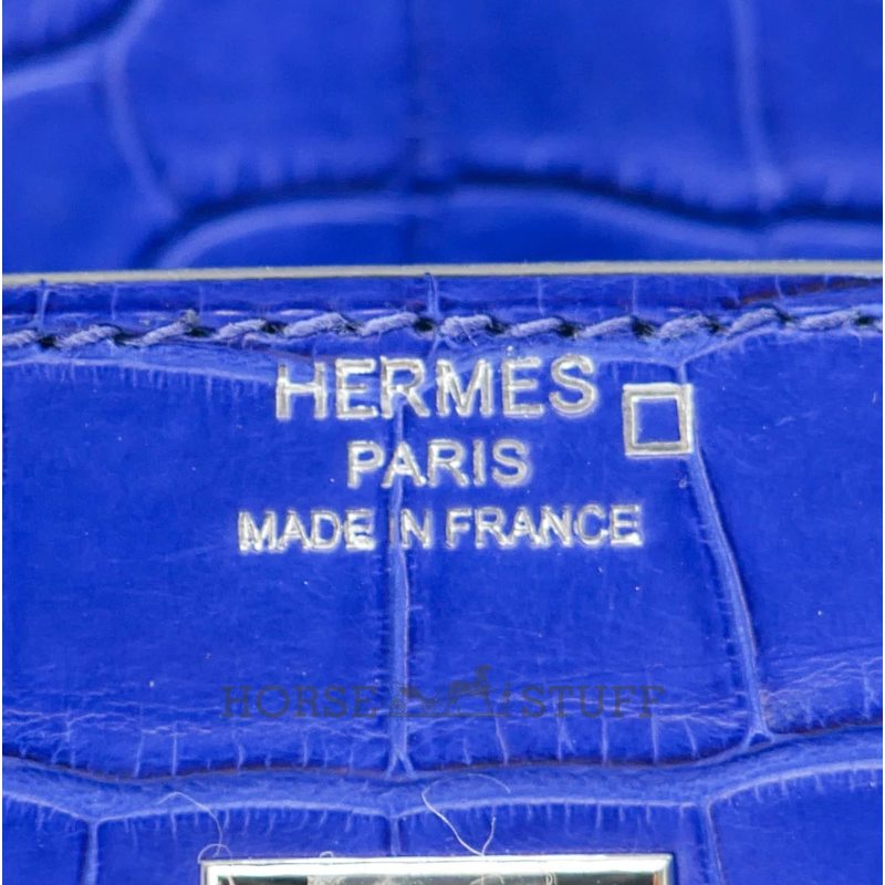 Hermès Birkin 25 Blue Electrique Matte Crocodile Alligator PHW
