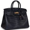 Hermès Birkin 25 Blue Indigo Matte Crocodile Alligator GHW