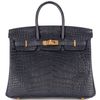 Hermès Birkin 25 Blue Marine Matte Crocodile Alligator GHW