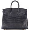Hermès Birkin 25 Blue Marine Matte Crocodile Alligator GHW