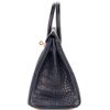 Hermès Birkin 25 Blue Marine Matte Crocodile Alligator GHW