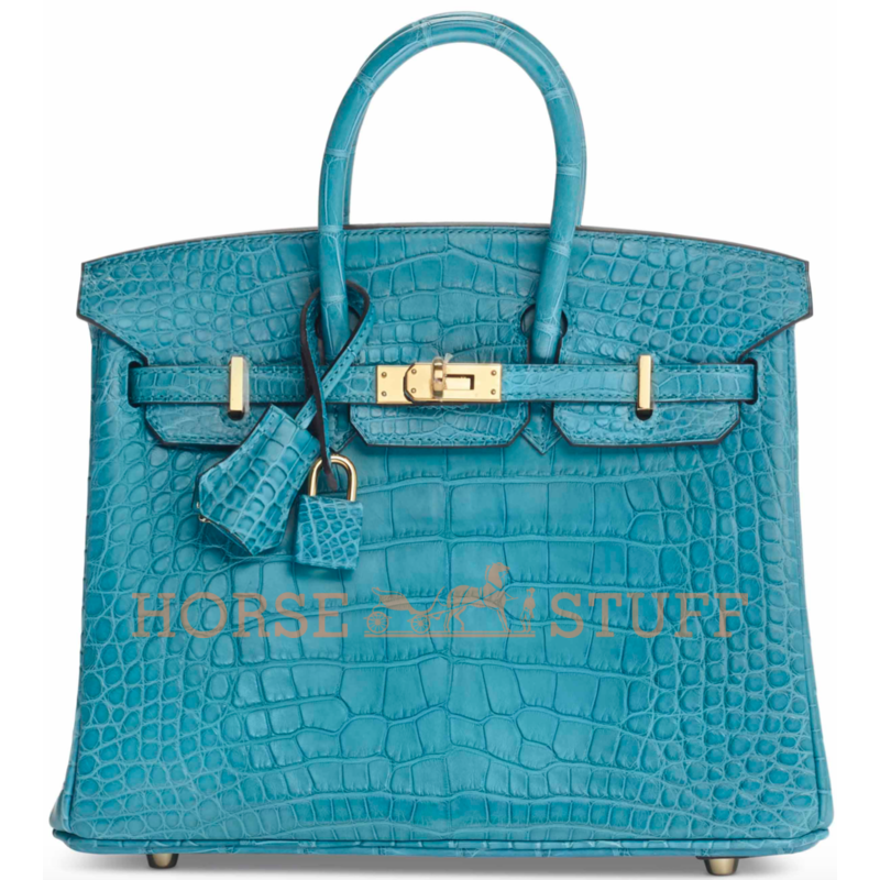 Hermès Birkin 25 Blue Paon Matte Crocodile Alligator GHW