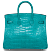 Hermès Birkin 25 Blue Paon Matte Crocodile Alligator PHW