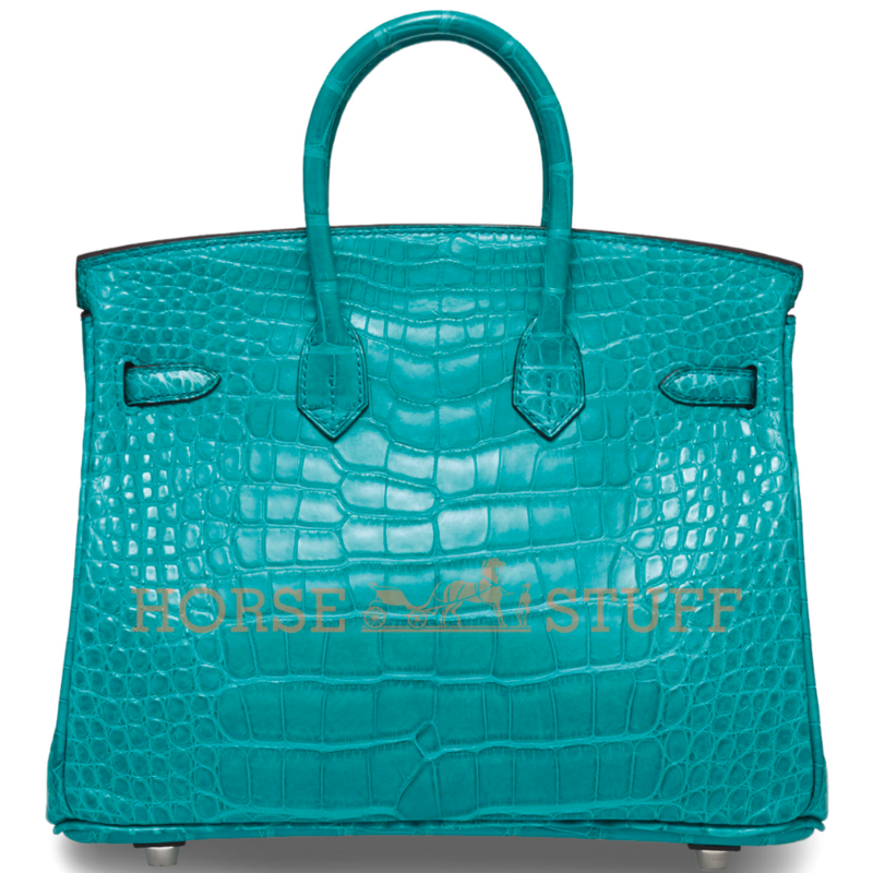 Hermès Birkin 25 Blue Paon Matte Crocodile Alligator PHW