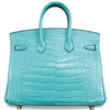 Hermès Birkin 25 Blue Saint Cyr Matte Crocodile Alligator GHW