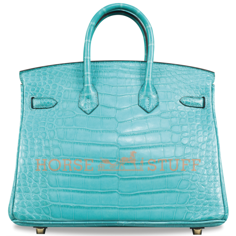 Hermès Birkin 25 Blue Saint Cyr Matte Crocodile Alligator GHW