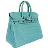 Hermès Birkin 25 Blue Saint Cyr Matte Crocodile Alligator PHW