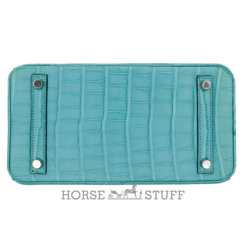 Hermès Birkin 25 Blue Saint Cyr Matte Crocodile Alligator PHW
