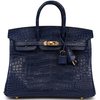 Hermès Birkin 25 Blue Sapphire Matte Crocodile Alligator GHW