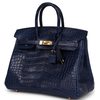 Hermès Birkin 25 Blue Sapphire Matte Crocodile Alligator GHW