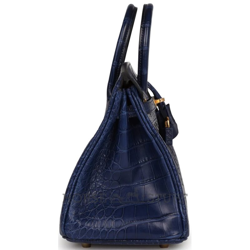 Hermès Birkin 25 Blue Sapphire Matte Crocodile Alligator GHW