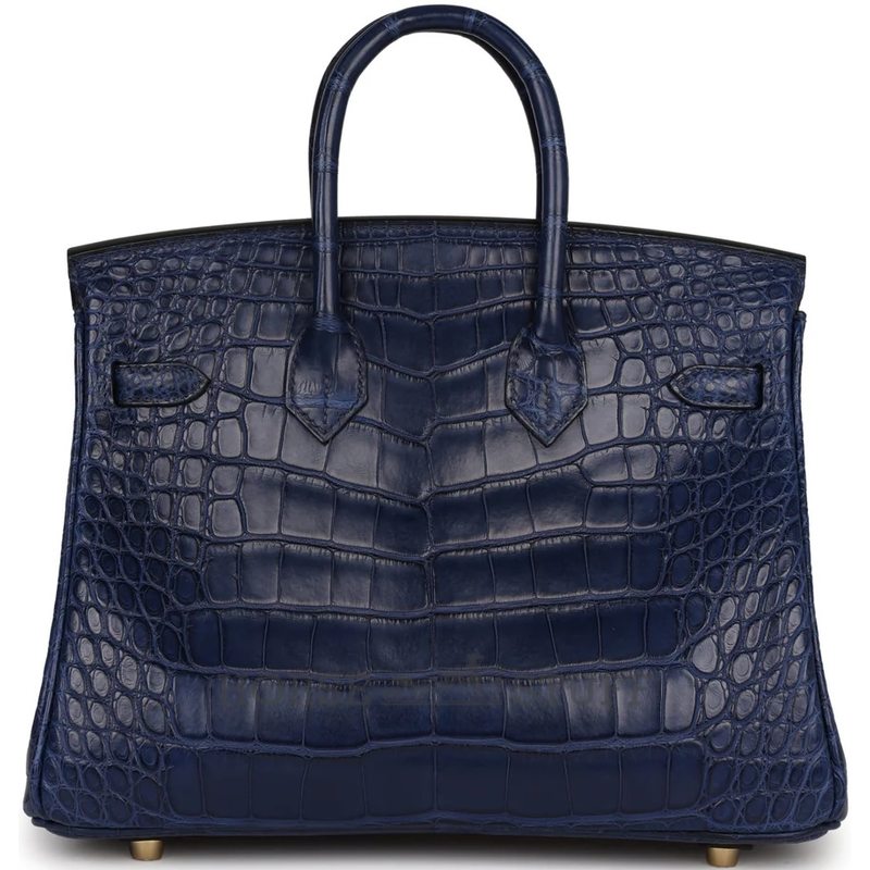 Hermès Birkin 25 Blue Sapphire Matte Crocodile Alligator GHW