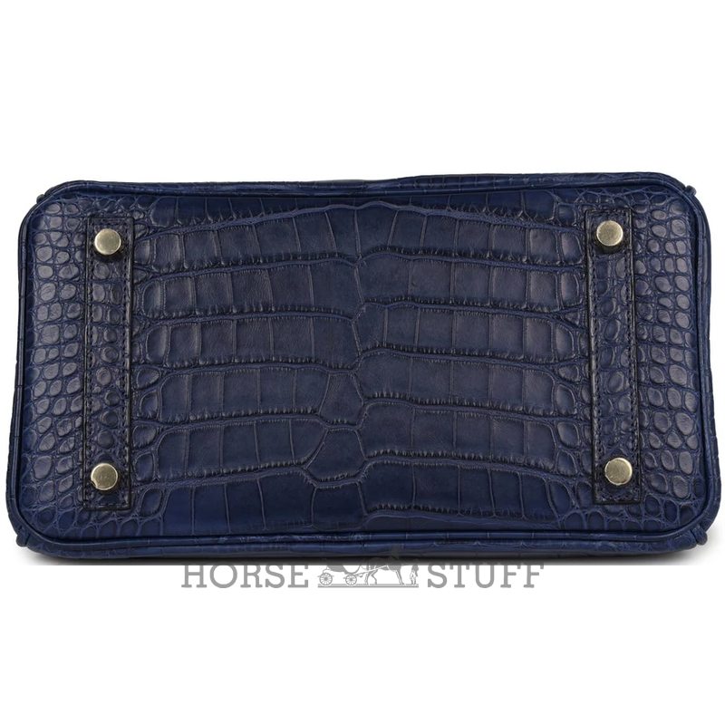 Hermès Birkin 25 Blue Sapphire Matte Crocodile Alligator GHW