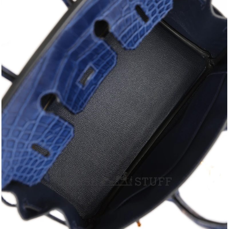 Hermès Birkin 25 Blue Sapphire Matte Crocodile Alligator GHW