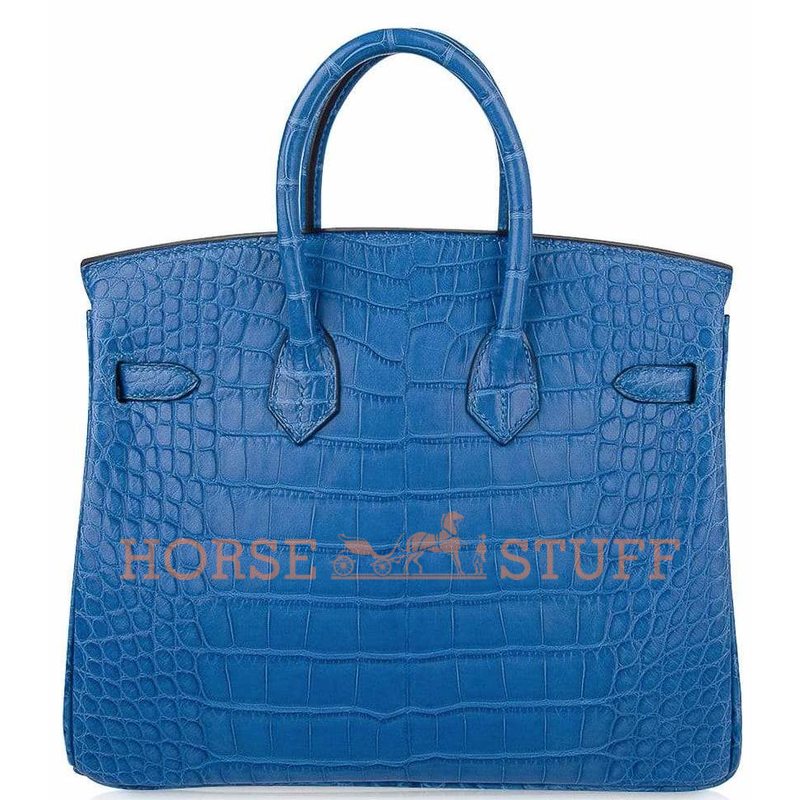 Hermès Birkin 25 Blue Zellige Matte Crocodile Alligator GHW