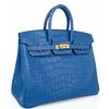 Hermès Birkin 25 Blue Zellige Matte Crocodile Alligator GHW