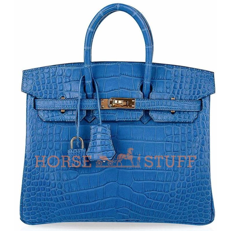 Hermès Birkin 25 Blue Zellige Matte Crocodile Alligator GHW