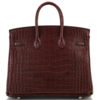 Hermès Birkin 25 Bordeaux Matte Crocodile Alligator PHW