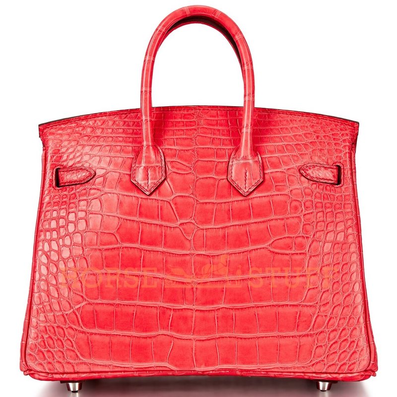 Hermès Birkin 25 Bougainvillier Matte Crocodile Alligator PHW