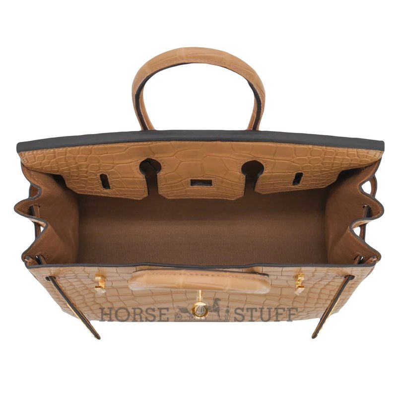 Hermès Birkin 25 Chai Matte Crocodile Alligator GHW