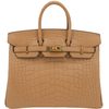 Hermès Birkin 25 Chai Matte Crocodile Alligator GHW